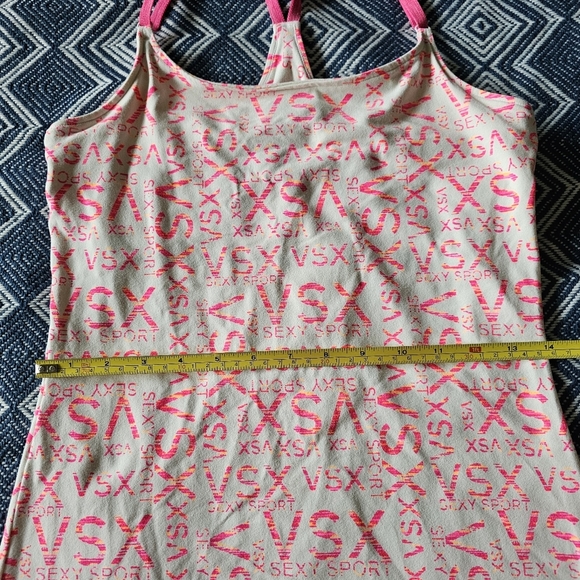 VSX Logo Print White Pink Racerback Tank - Picture 10 of 10